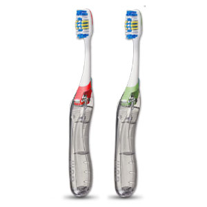 GUM Travel Toothbrushes - SKU 153 - Compact Soft - 2 brushes